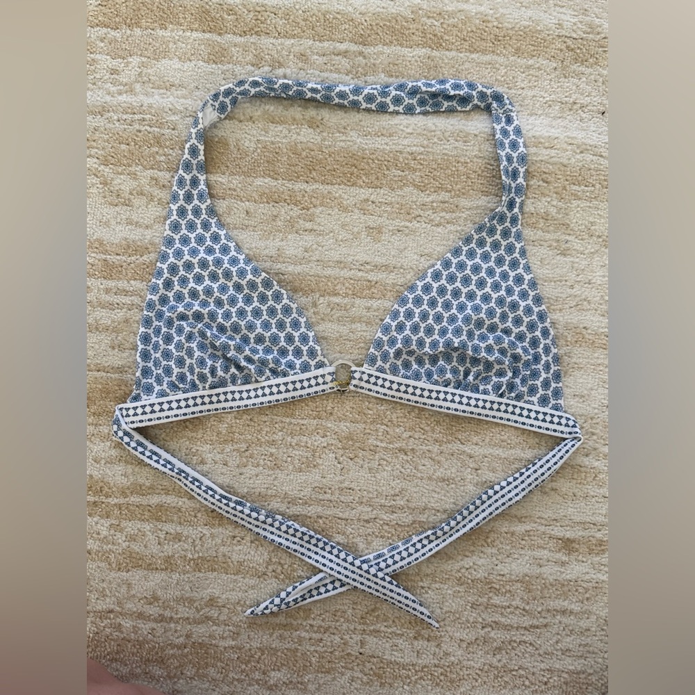 NWT Shoshanna Bikini Top | Blue Printed Bikini Top | Size DDD